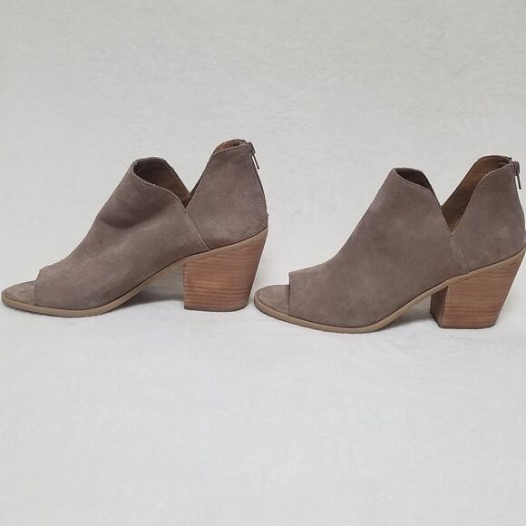 ANTHROPOLOGIE Susina Carina Suede Open Toe Bootie - Picture 6 of 16